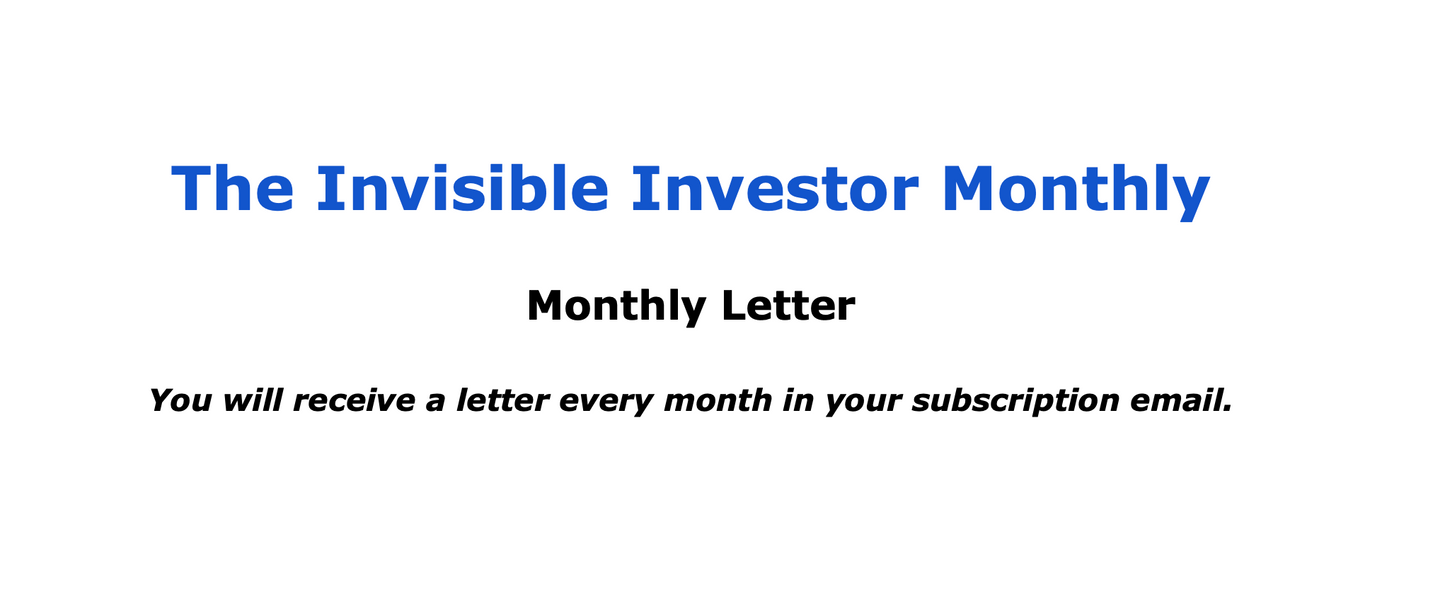 Monthly Investment Letter